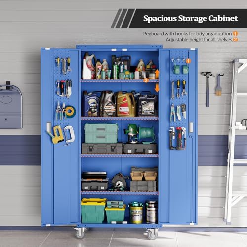 VINGLI 72'' Tall Metal Garage Storage Cabinet - Image 4
