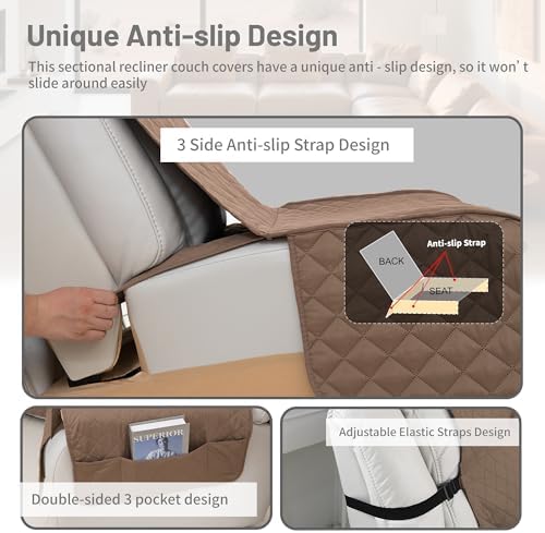 Waterproof Sectional Reclining Couch Covers L Shaped Recliner Sectional Sofa - Image 5
