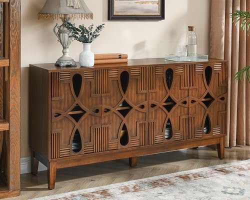 LKTART 60" Mid Century Modern Sideboard Buffet, Credenzas Storage Cabinet by LKTART