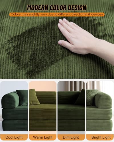 79" Boneless Couch Bed, 6-in-1 Convertible Futon Sleeper Sofa Bed - Image 6