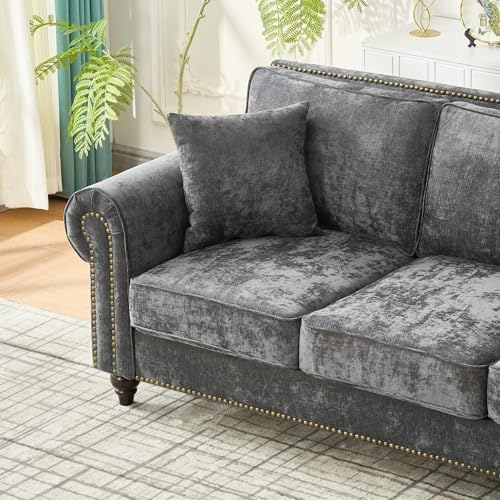 KEIKI 64" Oversized Chenille Loveseat Sofa - Image 5
