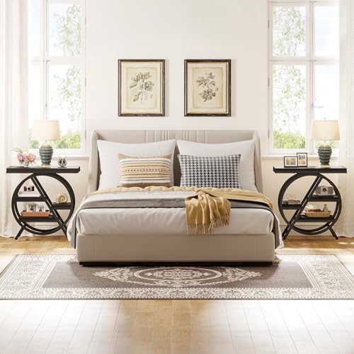 Tribesigns End Table Set of 2, 3-Tier Narrow Sofa Side Table - Image 4