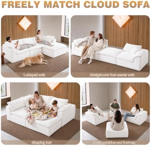 110" Boneless Cloud Couch Sectional - Image 5