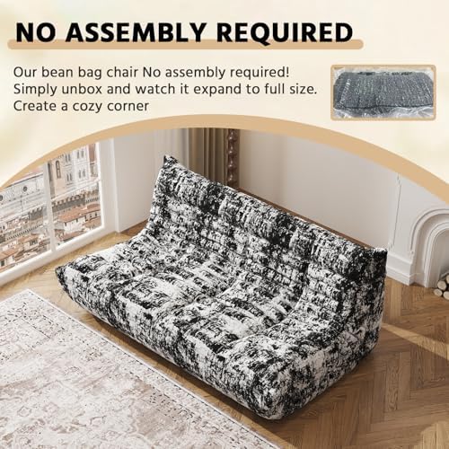 Big Adults Bean Bag Chairs Comfy Fireside BeanBag Couch Togo Sofa - Image 5