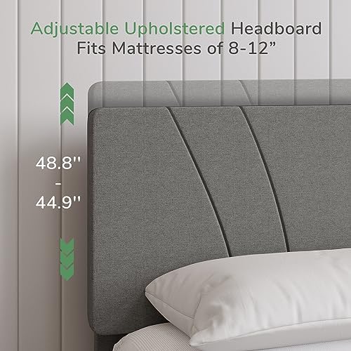 Novilla Full Size Bed Frame No Box Spring Needed - Image 4