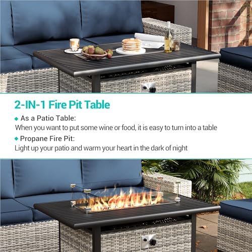 Outdoor Patio Furniture Set PE Wicker Rattan Outdoor Sectional Sofa - Image 3