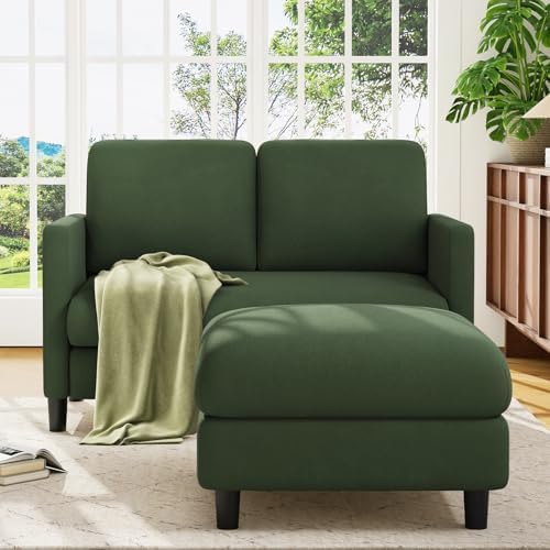 Welzona Loveseat Sofa with Ottoman - Image 7