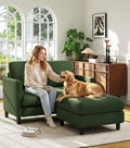 Welzona Loveseat Sofa with Ottoman by WelzonaDirect
