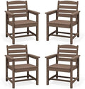 SERWALL Outdoor HDPE Dining Chairs Set of 4 by SERWALL