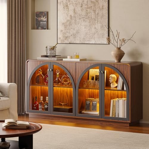 Sideboard Buffet Cabinet with Storage, Credenza Storage Cabinet - Image 3