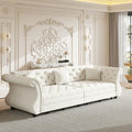 Sleeper Sofa Bed 97.6", Velvet Pull Out Couch, Chesterfield Sofa by SmartEdge