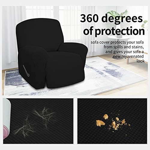 Easy-Going 4 Pieces Oversized Recliner Stretch Sofa Slipcover Sofa Cover - Image 3