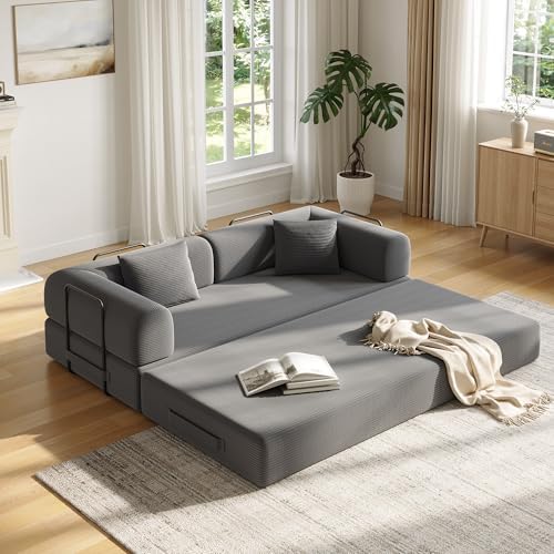79in Boneless Couch Convertible Futon Sofa Bed Queen by Unknown