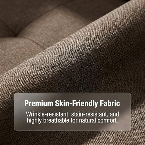 L-Shaped Couch Set, 97.5" L x 69.5" W Sectional Sofas Linen Brown - Image 3
