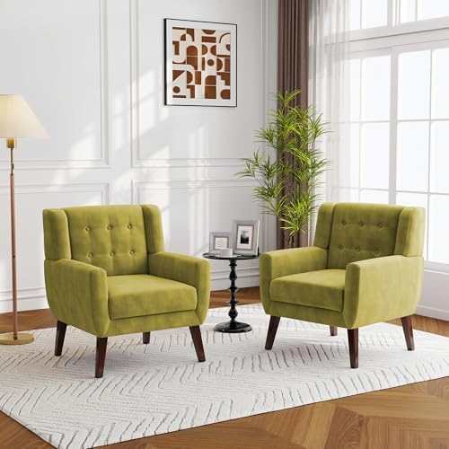 Accent Chair, Upholstered Armchair in Velvet - Image 4