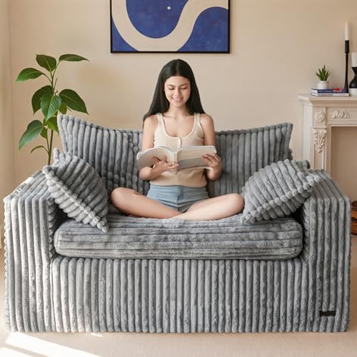 MAXYOYO Boneless Couch, 59-Inch Couch in a Box, Deep Loveseat by MAXYOYO