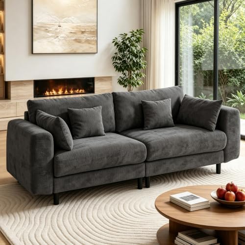 80.8" Cloud Sofa Loveseat, Modular Couch by MastonHome