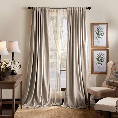Martha Stewart Lucca Velvet Blackout Back Tab Window Curtain Panel Pair by MarthaStewart