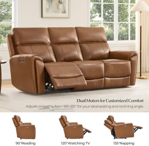 CHITA Genuine Leather Power Reclining Sofa, Loveseat - Image 5