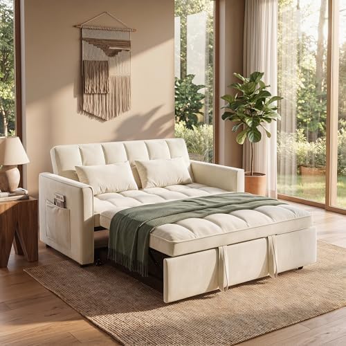 NicBex Sleeper Sofa Bed with Adjustable Backrest & Side Pockets - Image 2