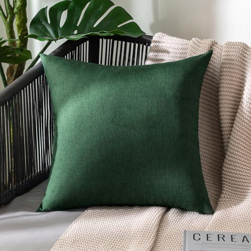 MIULEE Decorative Outdoor Pillow Covers Christmas 16x16 Emerald Green - Image 7