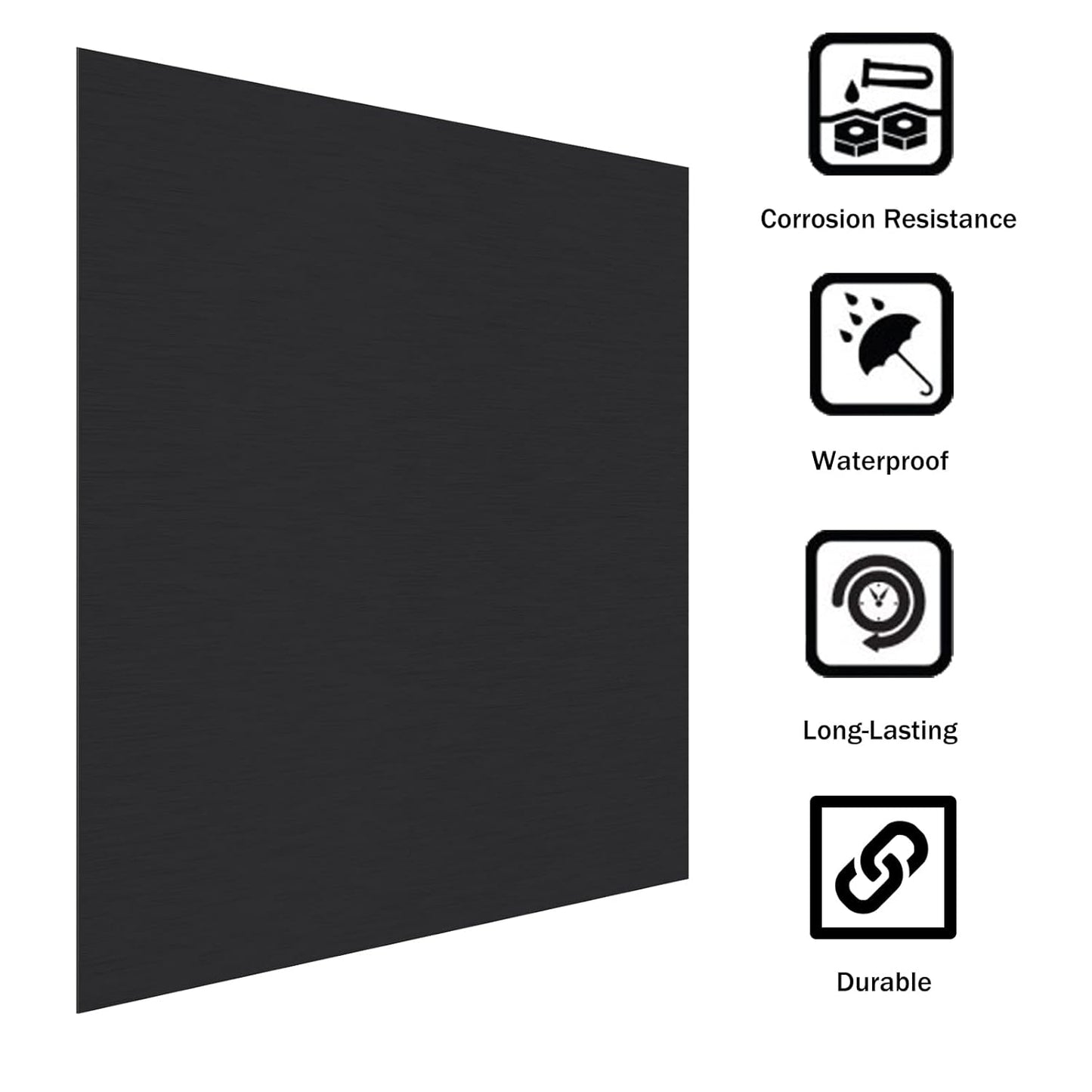 Anodized Aluminum Sheet Metal 12 x 12 x 1/32 Inch Black Anodized Aluminum Metal Plates Engraving Blanks for Laser Engraving, 0.8MM Thin Decorative Aluminum Metal Sheets for Crafting, House Decoration