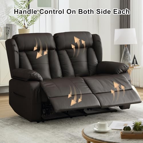 56.7" Reclining Loveseat Sofa, RV Loveseat Recliner Couch - Image 6