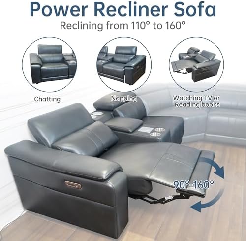 Power Recliner Sectional Sofa - Image 6
