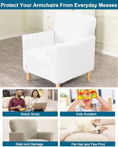 CRFATOP Accent Chair Cover, Stretch Armchair Slipcover - Image 5