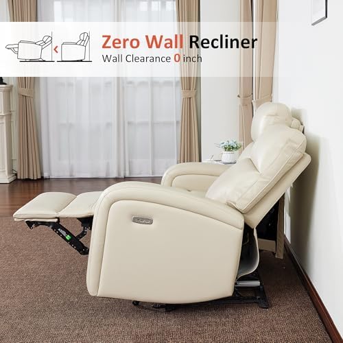 MCombo 56" Zero Wall Recliner Loveseat, 2-Seat Power Wall Hugger Sofa - Image 4