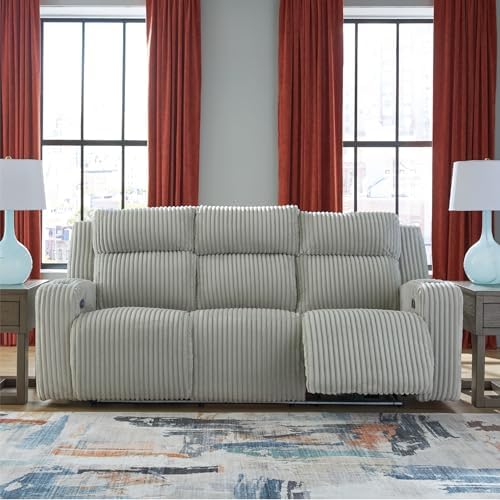 Signature Design by Ashley Broad Cove Power Reclining Sofa, Drop-Down Table - Image 2