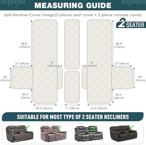 TAOCOCO Waterproof Loveseat Recliner Cover - Image 2
