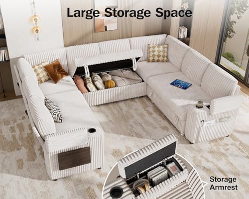 Vipbear 111" Modular Sectional Sleeper Sofa - Image 6
