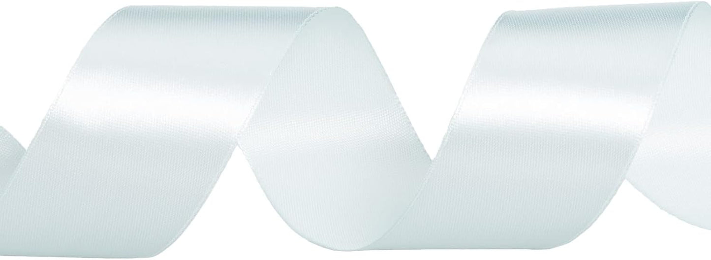 1 1/2 Inch Light Blue Solid Satin Ribbon, 50 Yards Craft Fabric Ribbon for Gift Wrapping Floral Bouquets Wedding Party Decoration