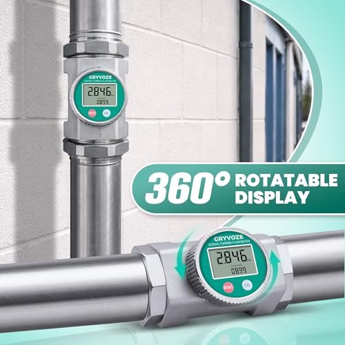 Waterproof 3 Inch Water Flow Meter, 16-343 GPM Digital NPT Flowmeter - Image 3