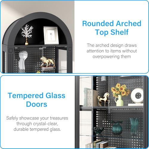 kepptory 71" Arched Display Cabinet - Image 5