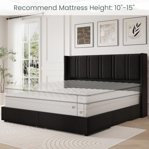 LARMACE Queen Upholstered Bed Frame - Image 7