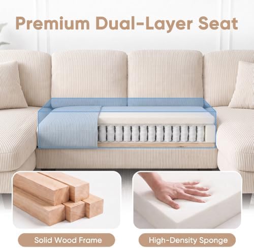 Homall 105" U-Shaped Sectional Couches, Sofa Couch - Image 5