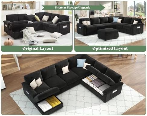 AMERLIFE 104" Sofa Bed, Sectional Sleeper Sofa - Image 4
