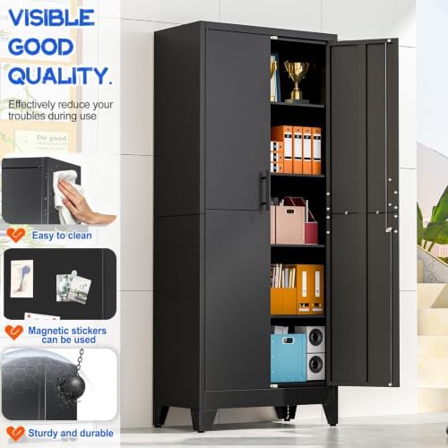 GAIOUS 71" Tall Metal Pantry Storage Cabinet - Image 5