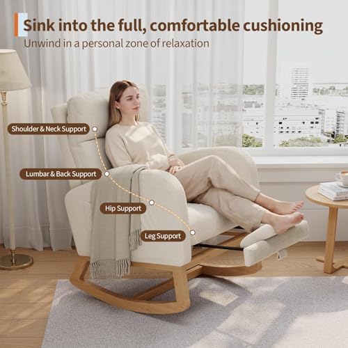 GarveeHome Rocking Chair, Nursery Glider Chair - Image 4