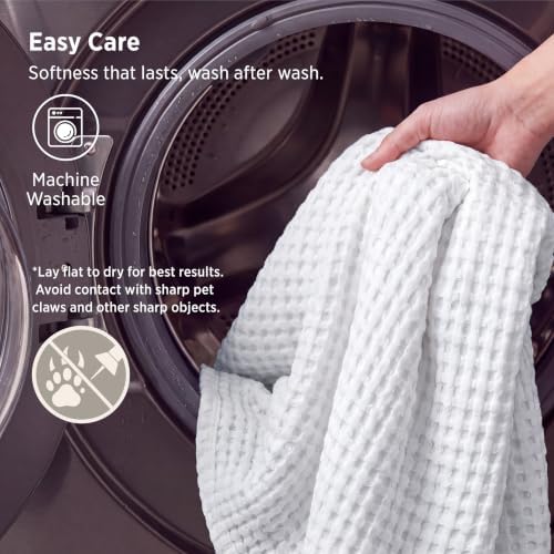 Bedsure Cooling Waffle Blanket for Hot Sleepers, Throw XL - Image 6
