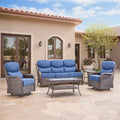 Swivel Patio Chairs sofa Set of 5 by Bellefurn