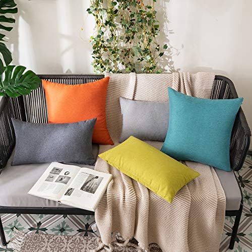 MIULEE Decorative Outdoor Pillow Covers Waterproof 20x20 Turquoise - Image 4