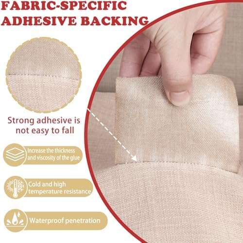 Gheeidau Linen Repair Tape 4x70 Inch Self-Adhesive Couch Patch Repair Fabric - Image 5