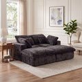 82" Oversized Boneless Couch Sleeper Couch, Deep Seat Loveseat Couch, Cloud by fanzutuz