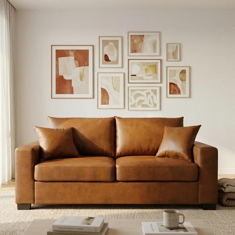 Ball & Cast 69" Loveseat Sofa, Modern Love Seat Couches - Image 3