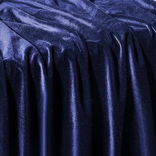 Navy Blue Velvet Fabric by The Yard, 3 Yards - Image 4