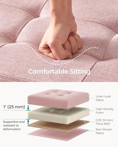 SONGMICS 43.3 Inches Folding Storage Ottoman Bench, Load 660 lb - Image 5