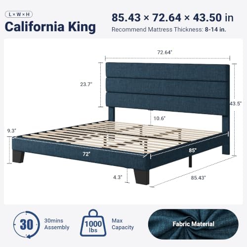 Allewie Cal King Size Platform Bed Frame - Image 2